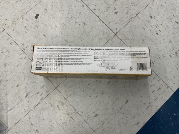 RACO RETRO-BRACE Ceiling Brace & Box Kit - 2-1/8" Deep Steel Box, Heavy-Duty Retail $35.00
