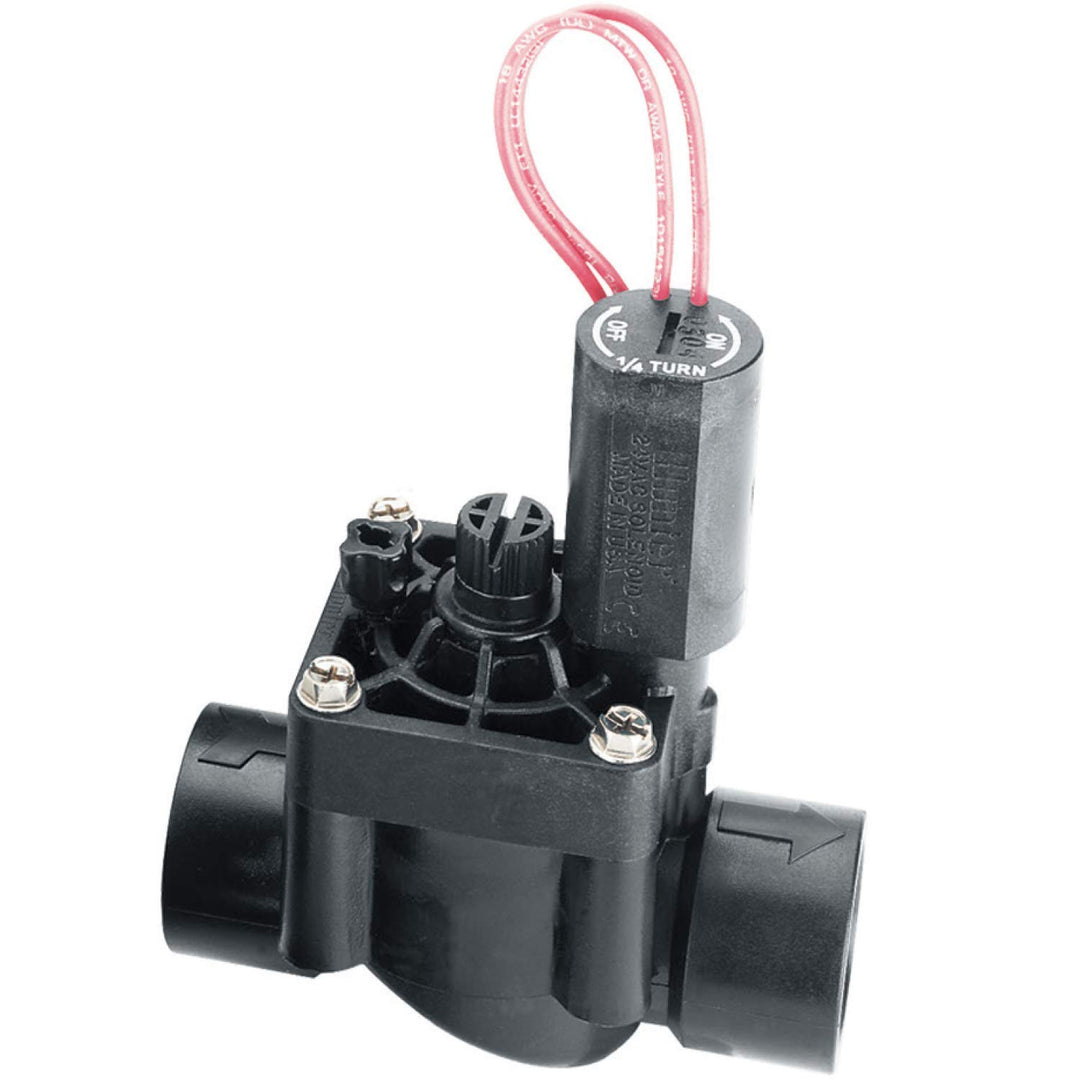 Hunter PGV 1" Electric Sprinkler Valve, 24V AC, Flow Control, Female Threaded, Heavy Duty Diaphragm, 150 PSI, Inline Irrigation Valve for Lawn, Garden, or Commercial Use