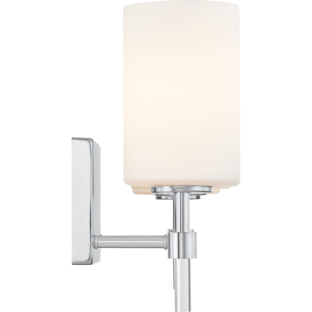 Quoizel Rossfield Vanity Light, 24 Inch 3-Light Chrome Finish with White-Etched Glass Shade Light for Bathroom, Bedroom, or Kitchen