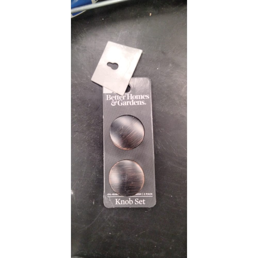 Better Homes & Gardens 1-1/4  (32mm) (5oz) Modern Knob  Oil Rubbed Bronze  2 Pack