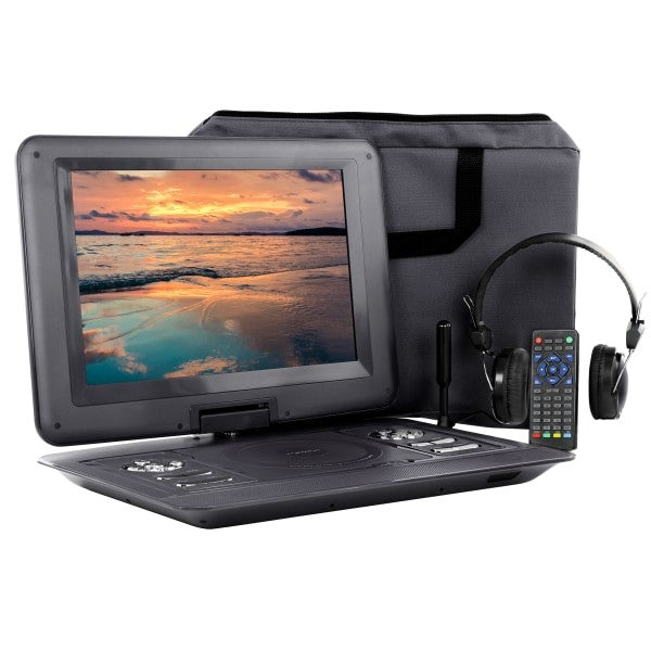 Trexonic - 13.3 Inch Portable TV DVD Player with Color TFT LED Screen and USB/HD/AV Inputs - Black Retail $75.00
