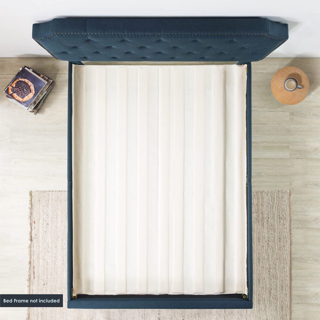 Mellow Fabric Covered Wood Slats, Bunkie Board Mattress Support, Box Spring or Bed Slat Replacement, King , Beige