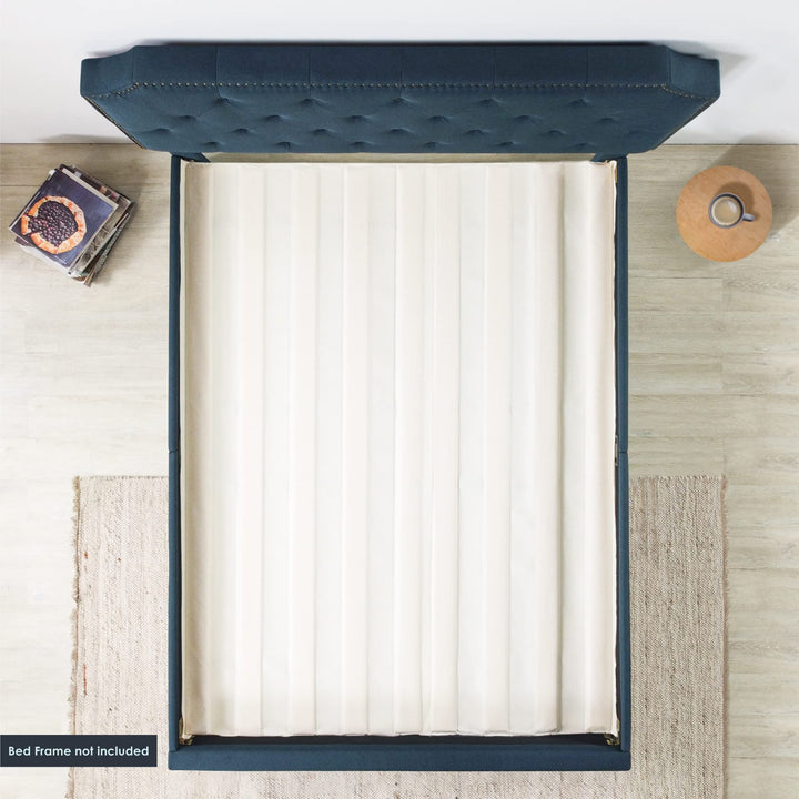 Mellow Fabric Covered Wood Slats, Bunkie Board Mattress Support, Box Spring or Bed Slat Replacement, King , Beige