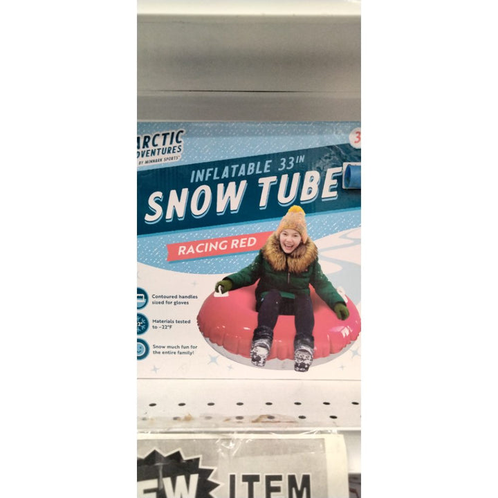 Inflatable Red Snow Tube Sleds Vinyl Children's Winter Accessories Ages 3+