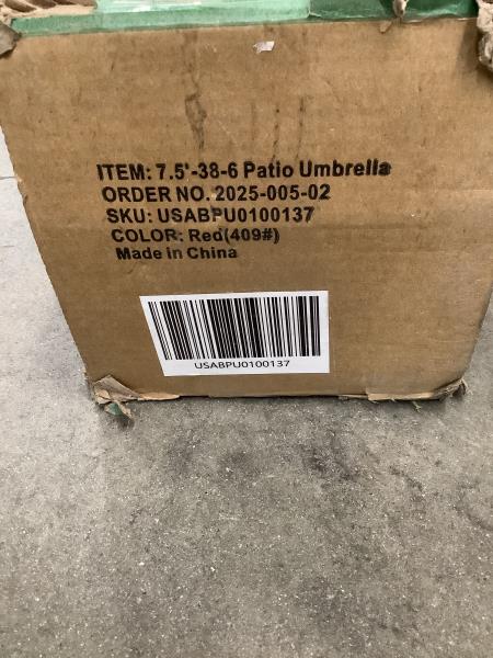 Lyon Market Umbrella - 7.5' Patio Umbrella, Red (409#) Retail $24.99