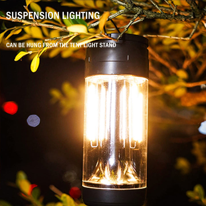 Multifunctional Camping Lamp, with Flashlight, Night Light, 360Â° Tent Lamp, High Lumens, 10 Hours Battery Life, for Hiking, Camping, Fishing, Cycling (Black 1 PCS)