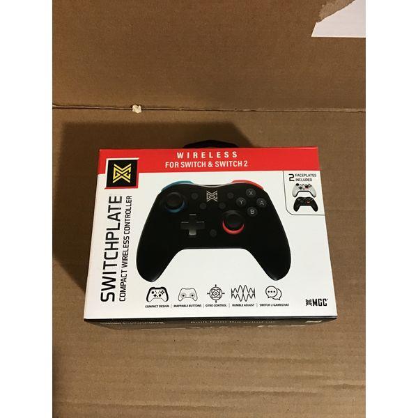 MGC Switchplate, Compact Wireless Controller for Switch & Switch 2, Mappable Buttons, Gyro Control, Rumble Assist, 2 Faceplates Included Retail $35.00