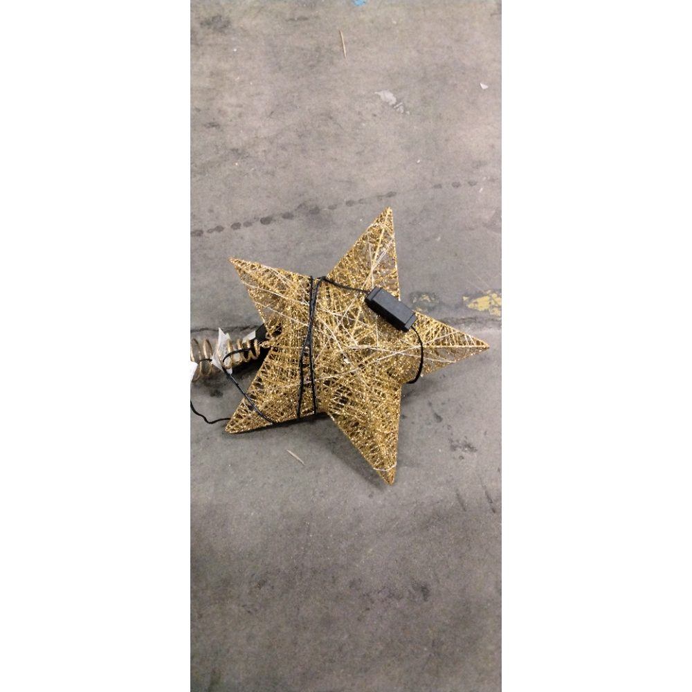 Christmas Star Tree Topper - Gold Retail $25.00