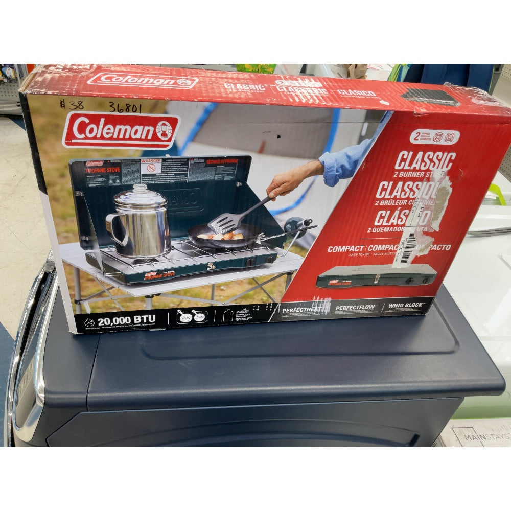 Coleman Gas Camping Stove | Classic Propane Stove, 2 Burner, 4.1 x 21.9 x 13.7 Inches