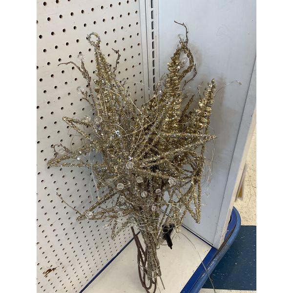Sparkle & Shine Decorative Branches - Gold Glitter with Crystal Accents Retail $25.00