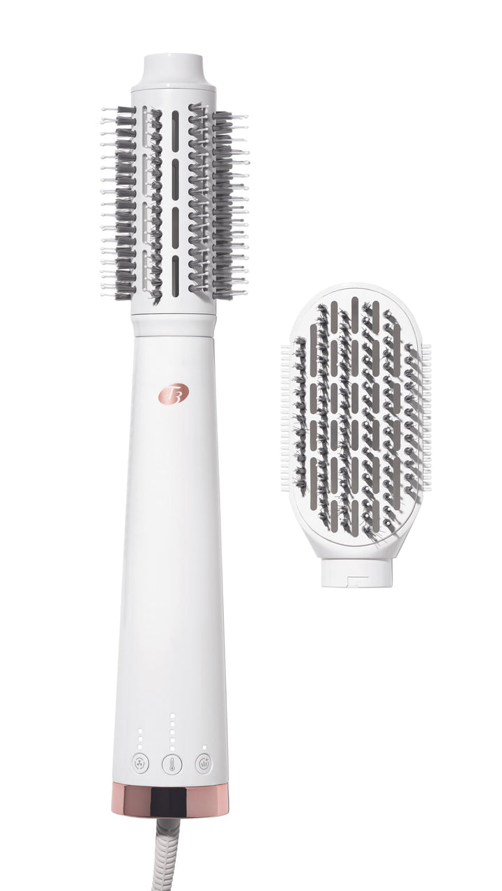 T3 AireBrush Duo Interchangeable Hot Air Blow Dry Brush with Two Attachments Includes 15 Heat and Speed Combinations, T3 IonFlow Technology, Volume Booster Switch, Lock-in Cool Shot