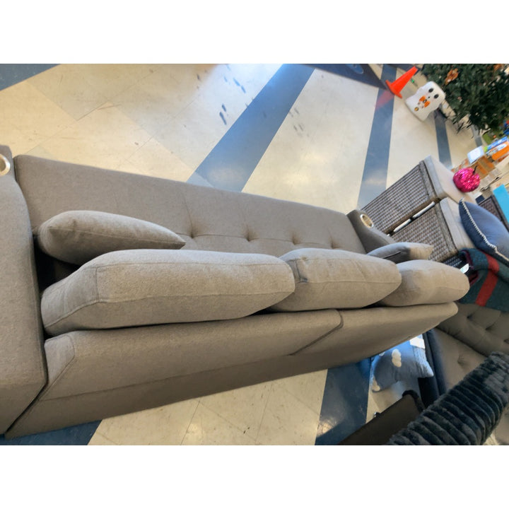 Furniture of America Brand Sofa Bed - Pull Out Sleeper, Cup Holders, Storage, Gray