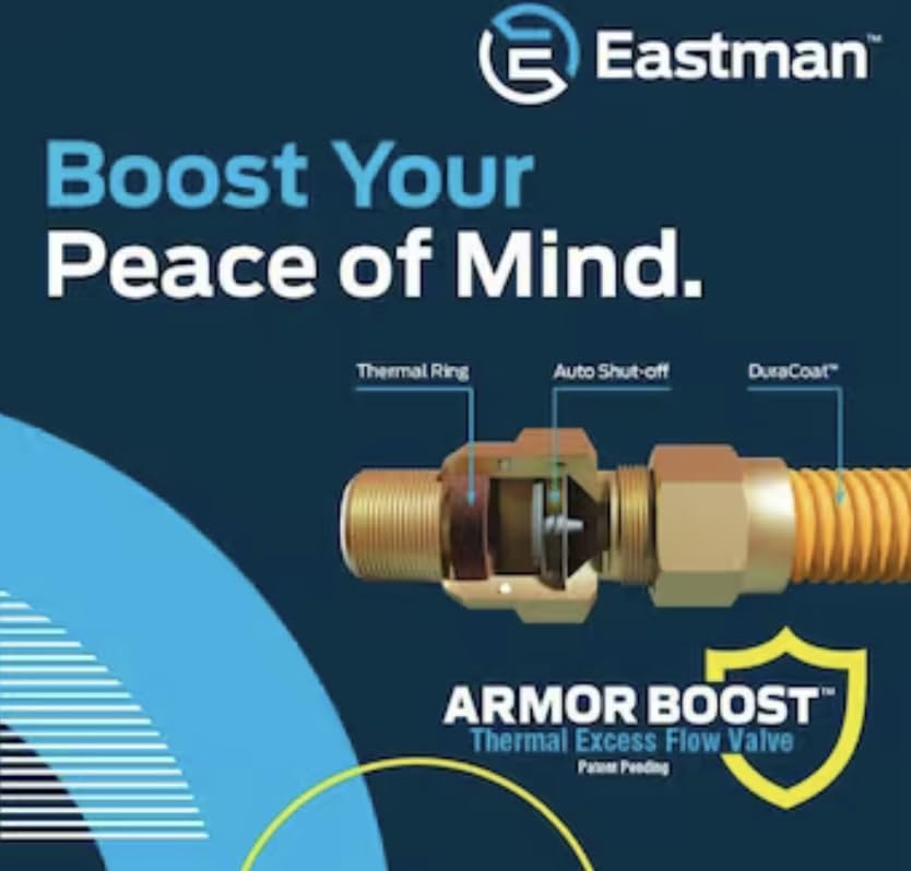 Eastman 48-in 3/4-in Mip Inlet x 3/4-in Mip Outlet Stainless Steel Gas Appliance Installation Kit