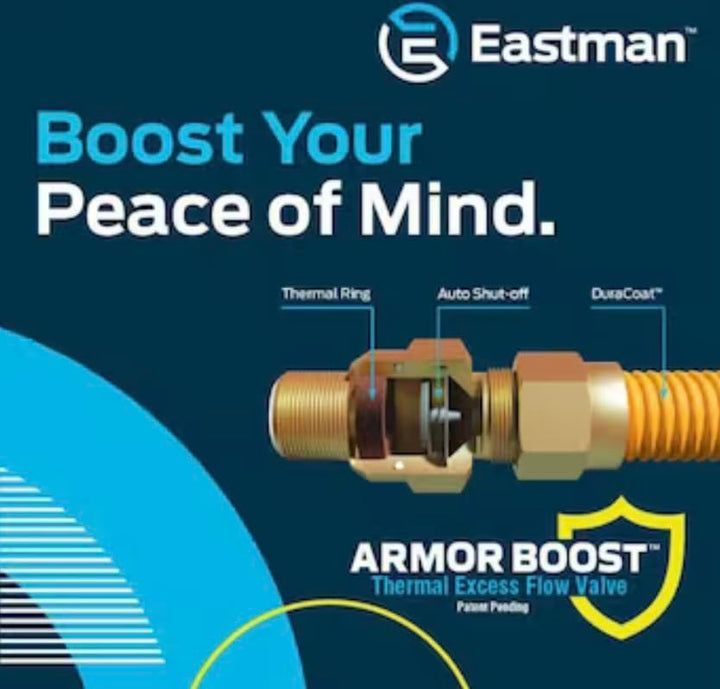 Eastman 48-in 3/4-in Mip Inlet x 3/4-in Mip Outlet Stainless Steel Gas Appliance Installation Kit