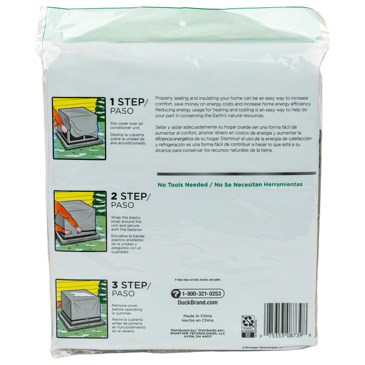 Duck Brand Standard Central Air Conditioner Cover, 34-Inch x 30-Inch x 34-Inch, Green (1431012)