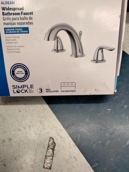 ALDEAN W2162C-L Bathroom Faucet - Widespread, Chrome Finish, Ceramic Cartridge Retail $70.00