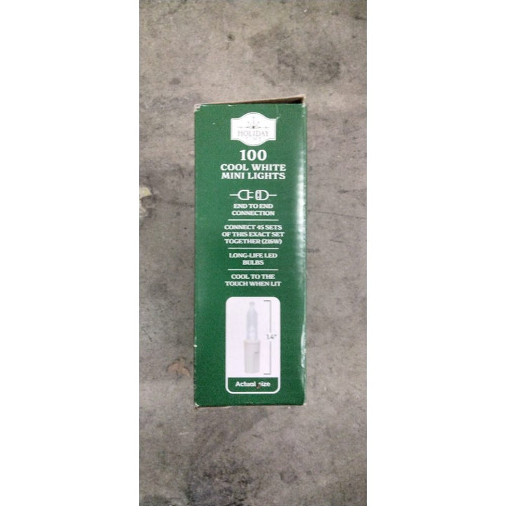 Holiday Time 100 Cool White Mini Lights - LED, Indoor/Outdoor Use Retail $15.00