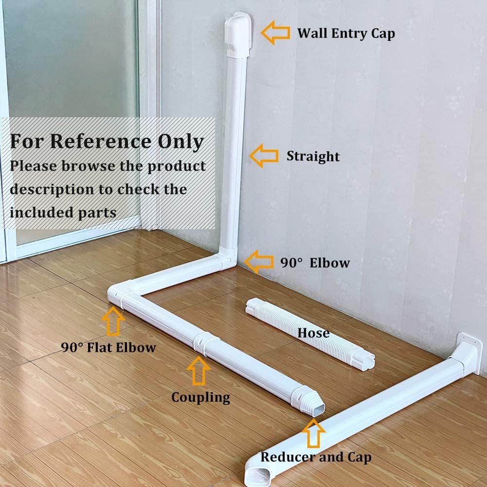 Ductless minsplit 3" decorative Inside/Outide Corner PVC AC Line Set Cover Kit Accessories for Ductless Mini Split Air Conditioners Central AC and Heat Pump Systems
