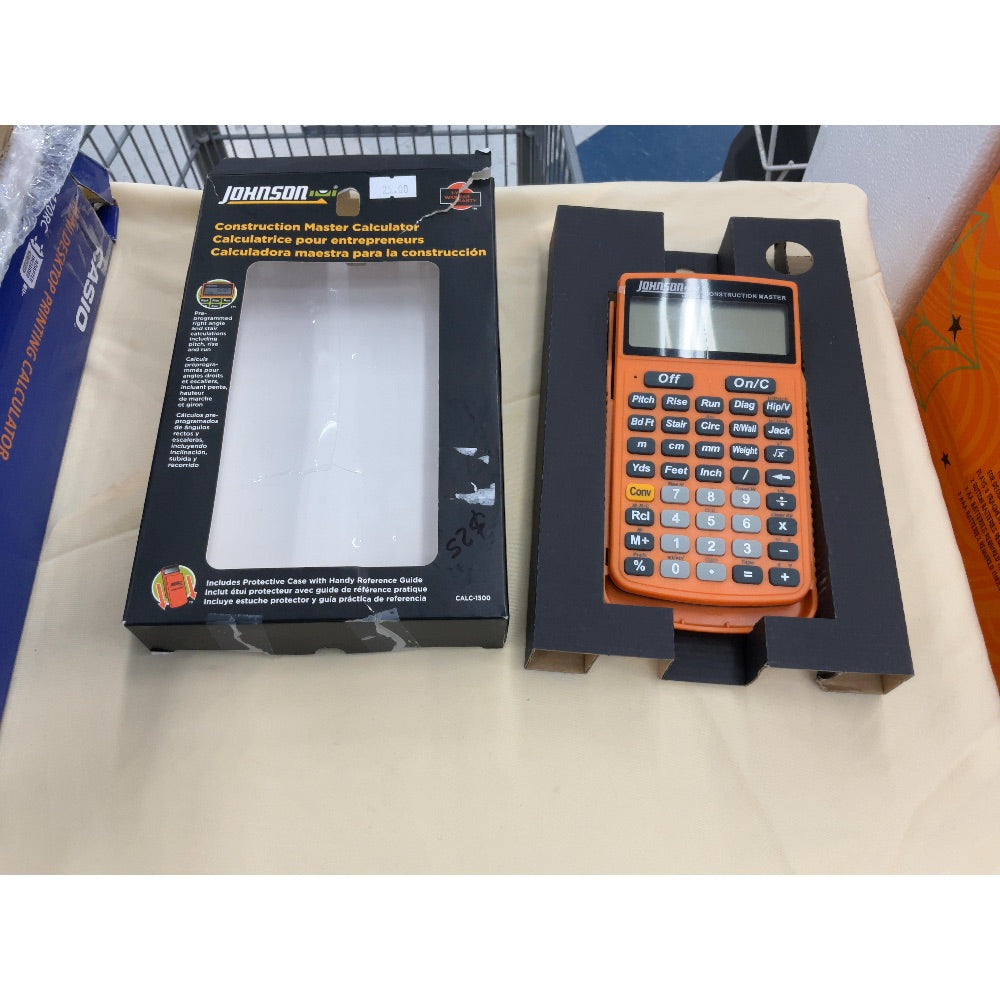 Johnson Construction Master Calculator - Entrepreneur, Protective Case, Handy Reference Guide