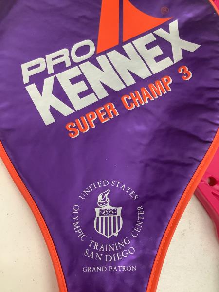 Pro Kennex Super Champ 3 Paddle Set with Case - Pink/Blue Retail $34.99