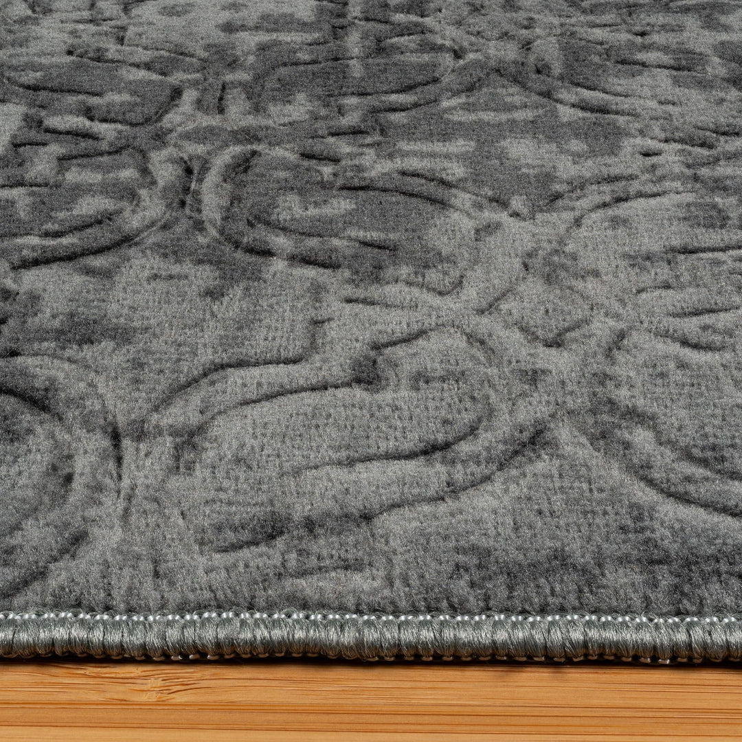 Gertmenian Indoor Transitional Area Rug - 6x9 Medium, Non-Shedding, Ideal for High Traffic in Living Room, Bedroom, Entryway - Geometric, Dark Grey, 26850 Retail $129.99