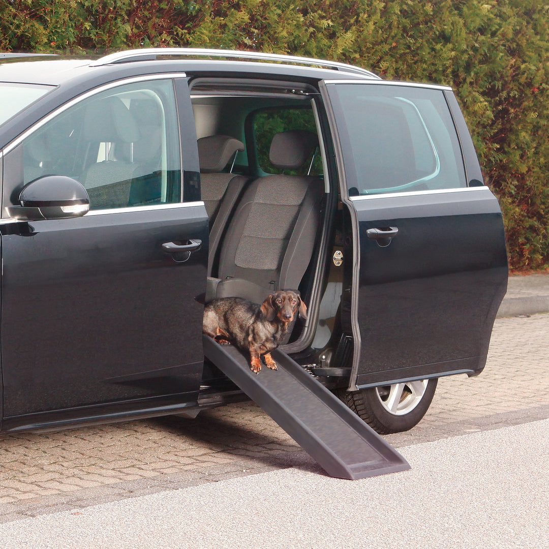 TRIXIE 39-in Pet Ramp, Portable Dog Ramp for Small Cars and Furniture, Non-Skid Surface, Black Retail $50.56