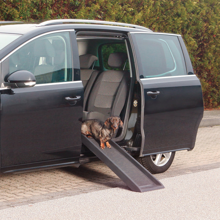 TRIXIE 39-in Pet Ramp, Portable Dog Ramp for Small Cars and Furniture, Non-Skid Surface, Black Retail $50.56