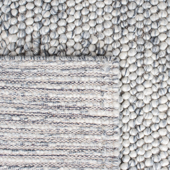 SAFAVIEH Natura Collection Runner Rug - 2'3" x 6', Light Grey & Ivory, Handmade Wool Blend, Textured Design, Ideal for Hallway, Bedroom, Foyer (NAT620G) Retail $80.20