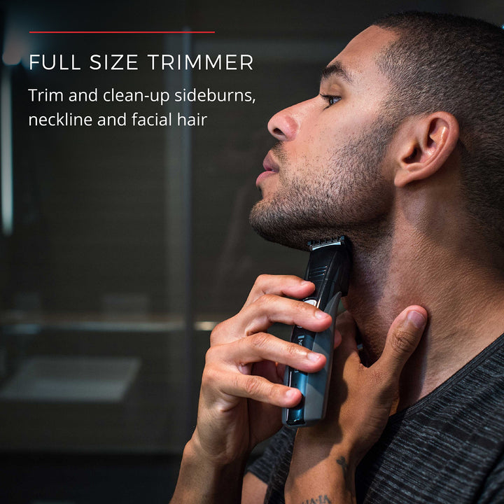 Remington Head to Toe Advanced Rechargeable Powered Body Groomer Kit, Beard Trimmer (10 Pieces), 6.3 Inch, Black Retail $37.99