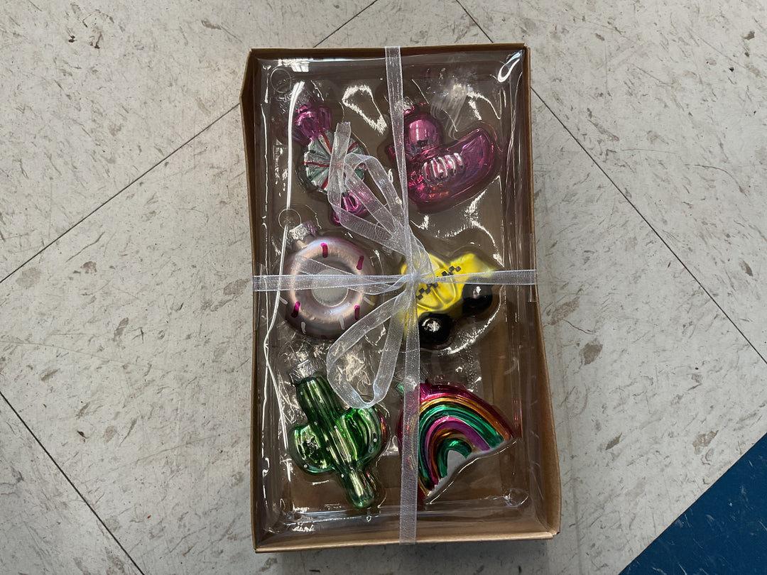 Mini Glass Ornaments 6 Count