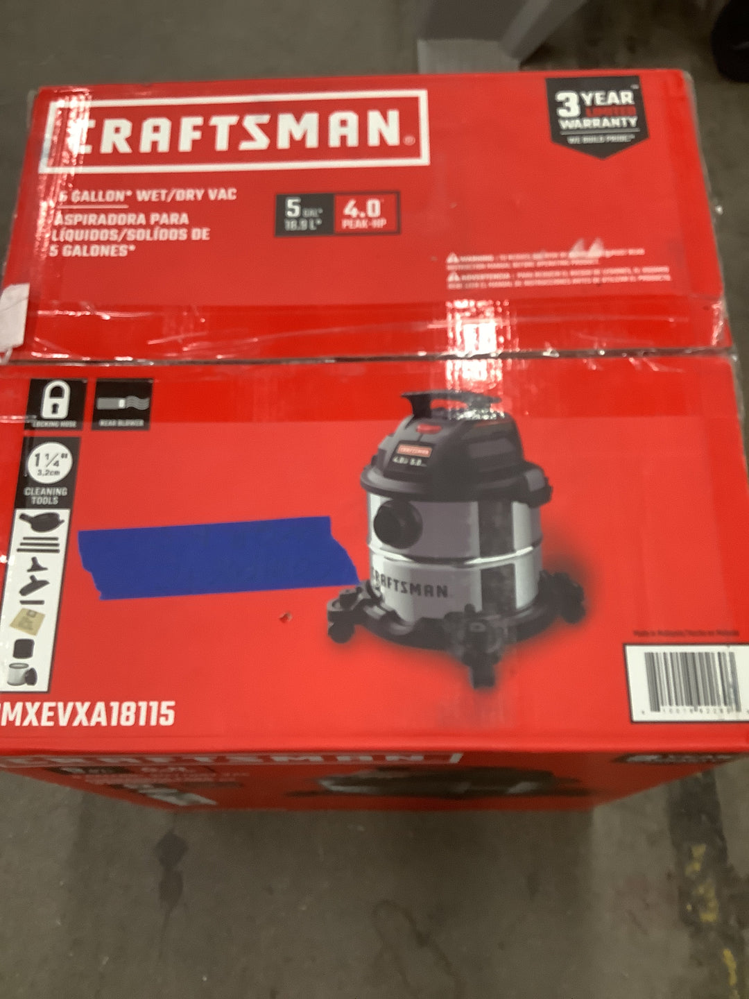 CM 5-GAL SS WET DRY VACUUM W/ACCS