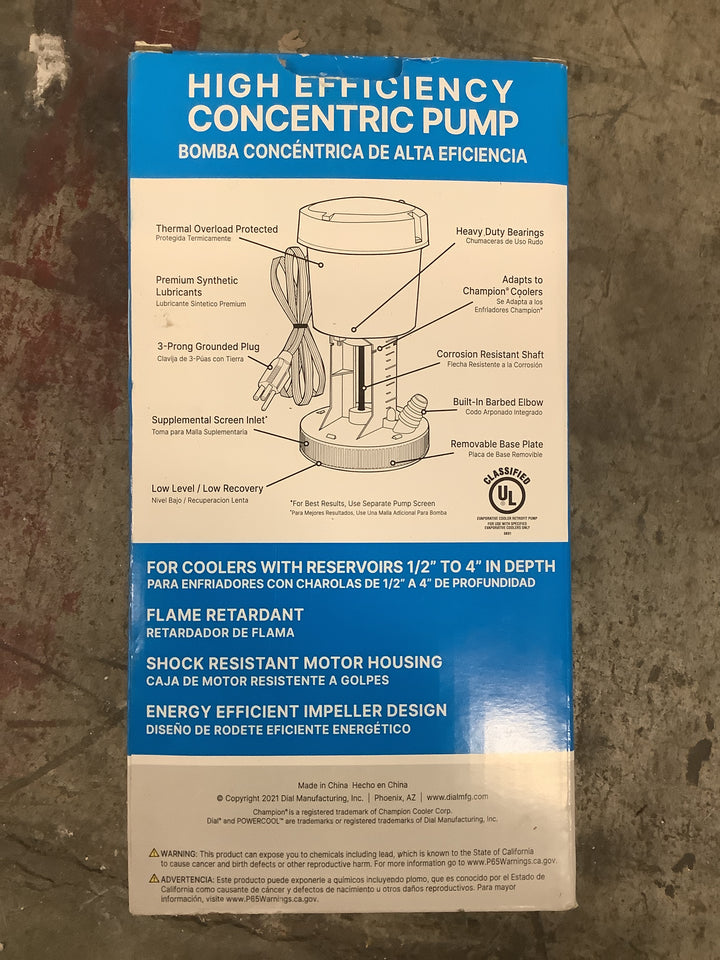 DIAL 7500-CFM COOLER PUMP 115V