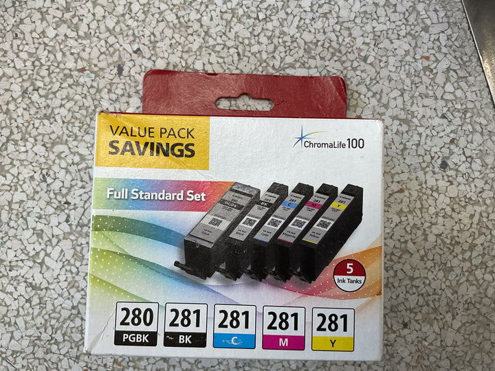 Canon 2075C007 PGI-280XL Black & Cli-281 Color Ink  TR7520
