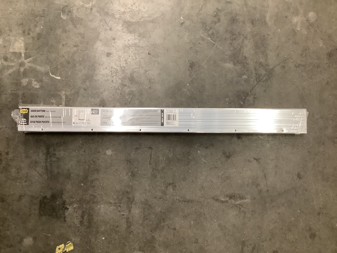 The M-D Aluminum U-Shape Screw-on Under Door Seal with Kick Plate