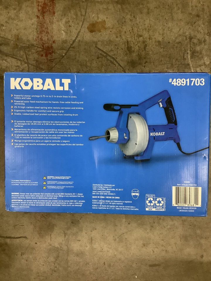 KOBALT 25-FT CORDED DRAIN AUGER