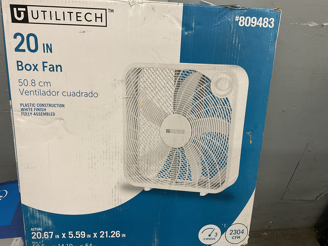 UTILITECH 20-IN BOX FAN WHITE
