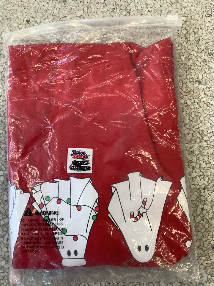 Women's Christmas Ghost Graphic Top in size Small (S).