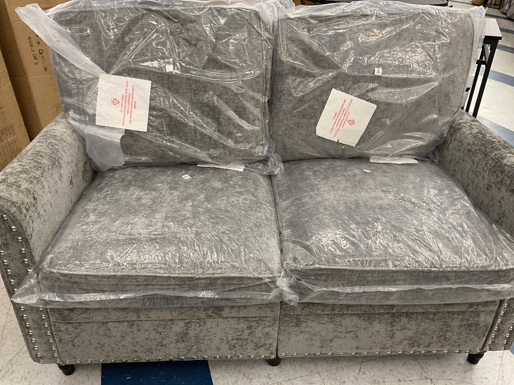 Gray loveseat sofa