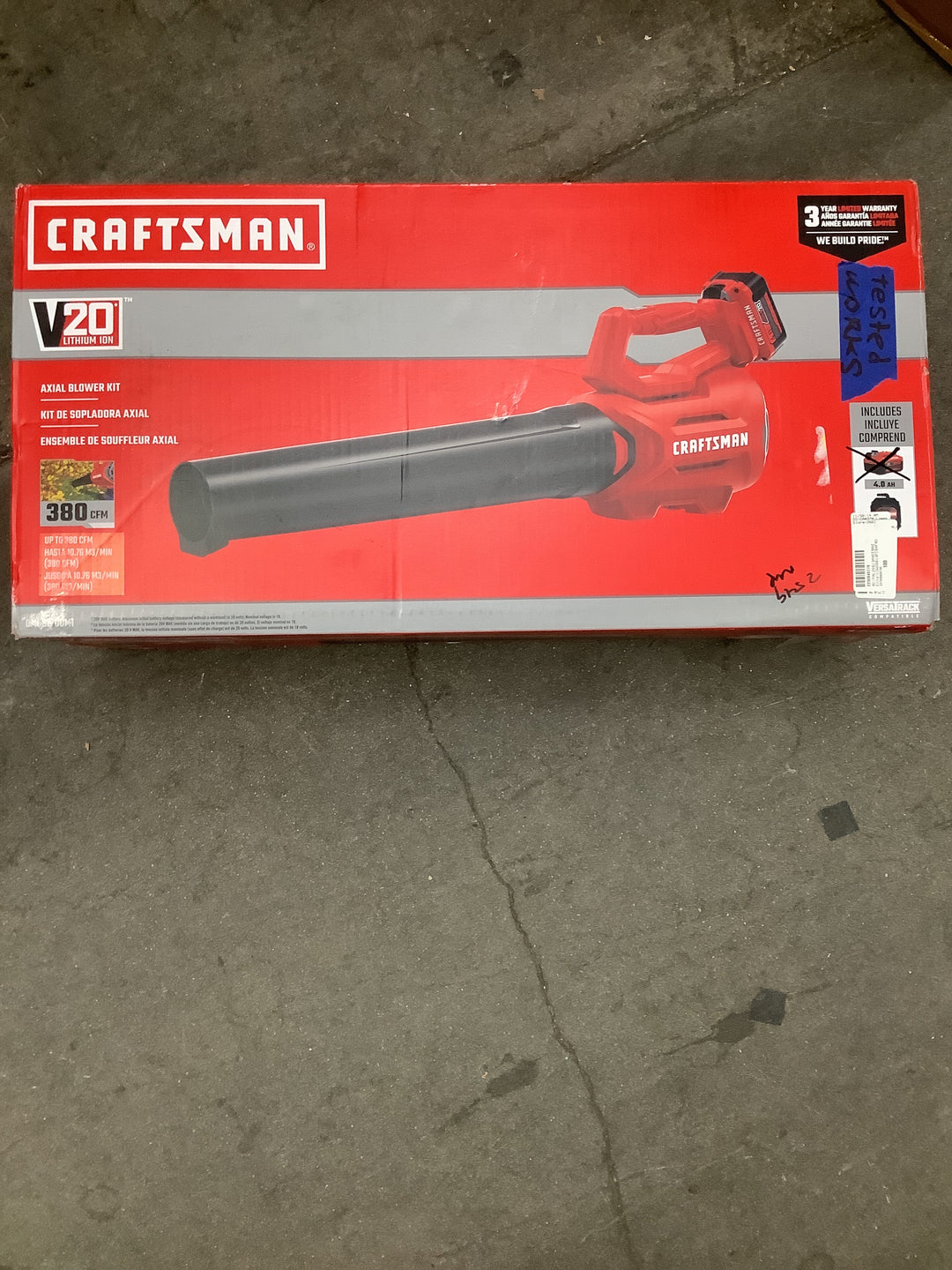 Craftsman v20 axial leaf blower