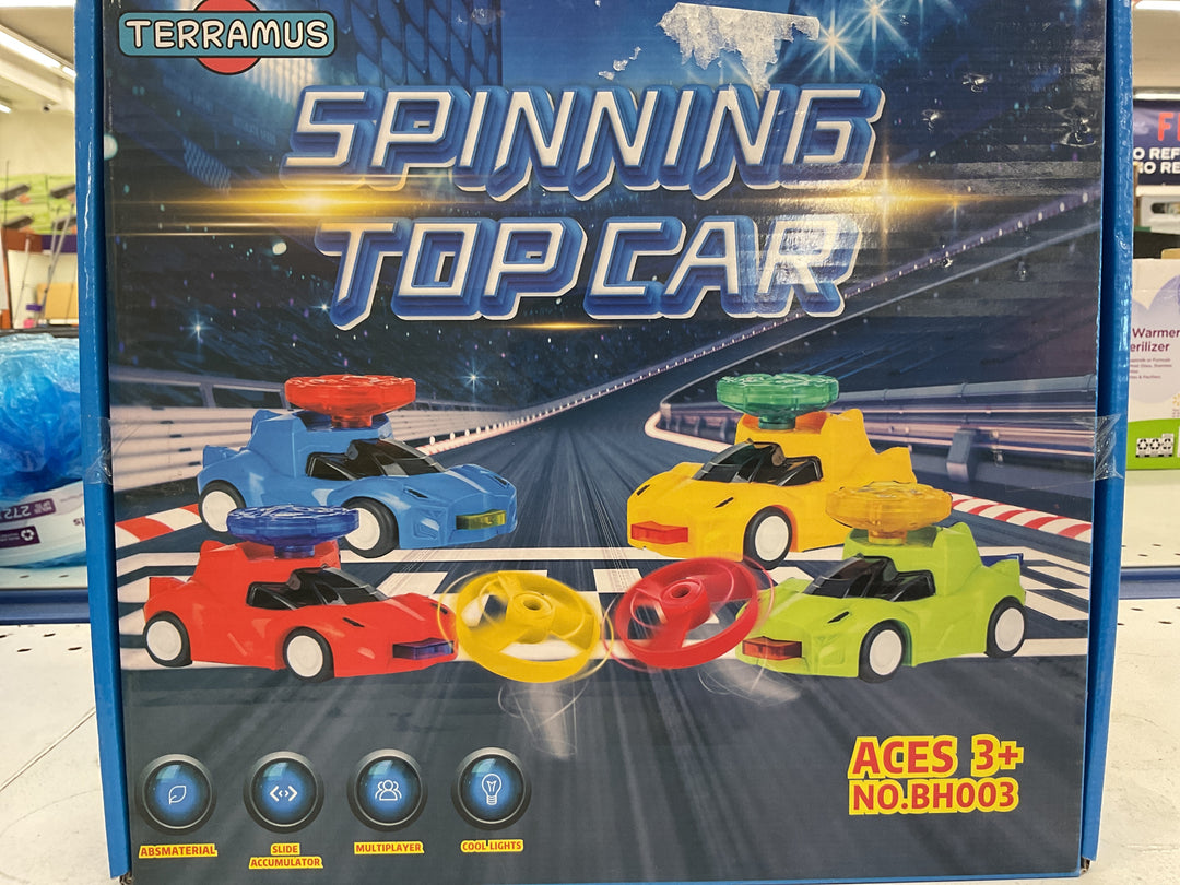 Spinning Top Car Toy Set - 8 Cars, Spinning Top - Multicolor
