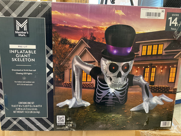 Member’s Mark pre-lit Inflatable Giant Skeleton Retail$59.99