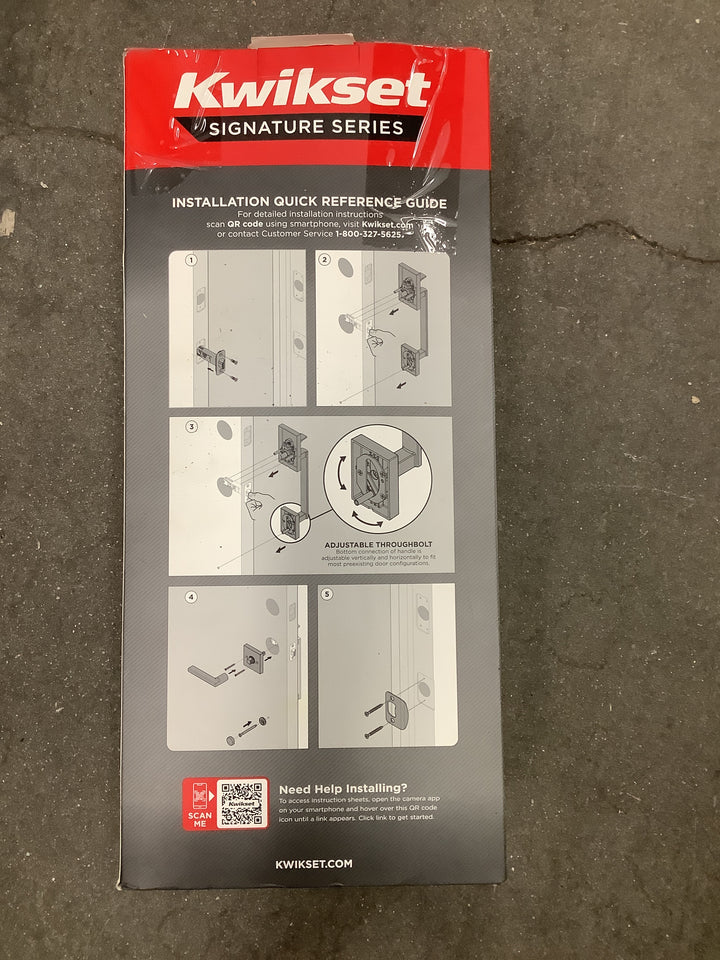 Kwikset signature series BRENTFORD handle set Matt black