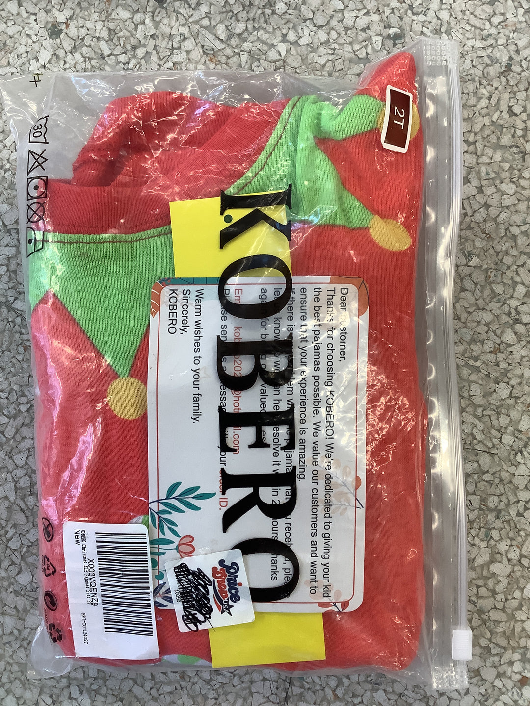 KOBERO Brand Kids Christmas Pajamas (Size 2T),