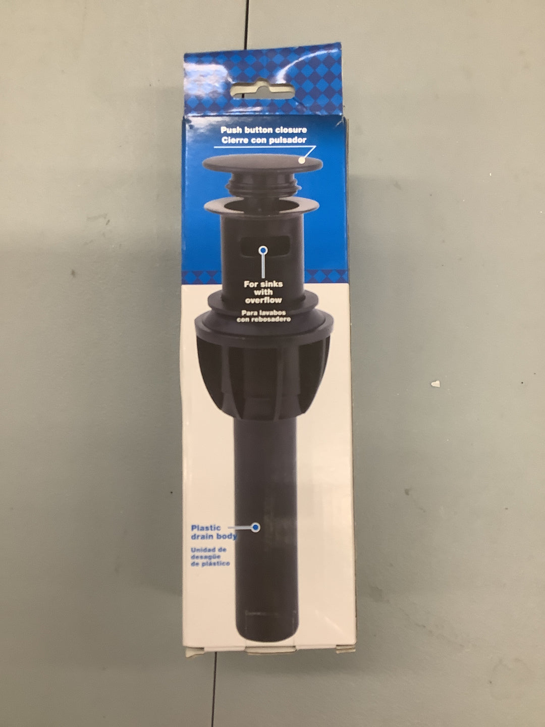 Push Button Sink Drain