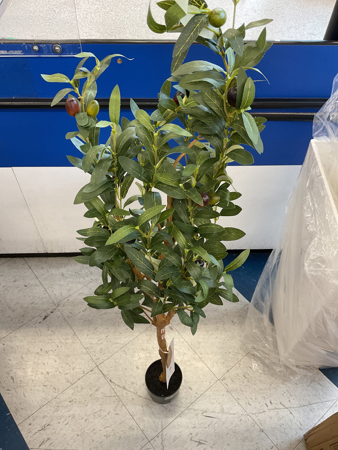 Dr.Planzen 4ft. Artificial Olive Tree Faux Olive Tree