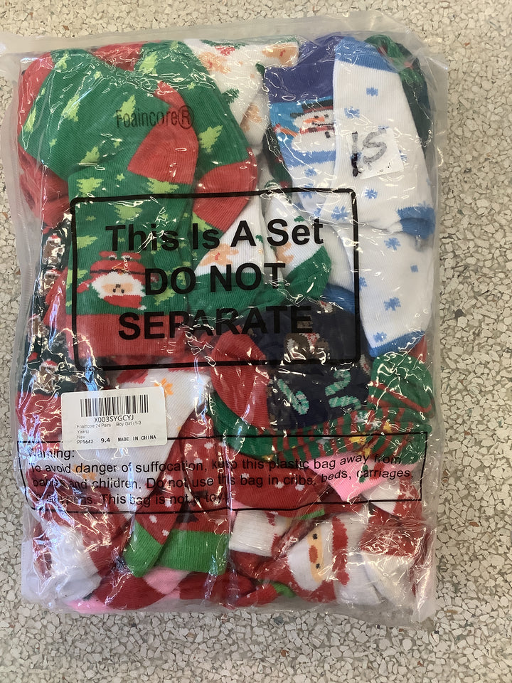 24 pair boys/girls Christmas socks