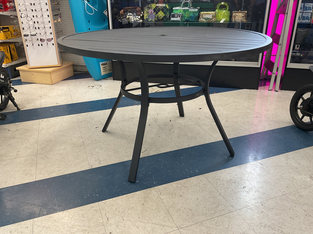 Style selections pelham bay round outdoor dining table 48”-inwx48-in long