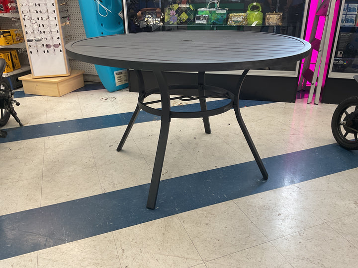 Style selections pelham bay round outdoor dining table 48”-inwx48-in long