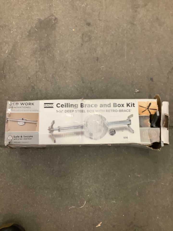 Rack ceiling brace and box kit