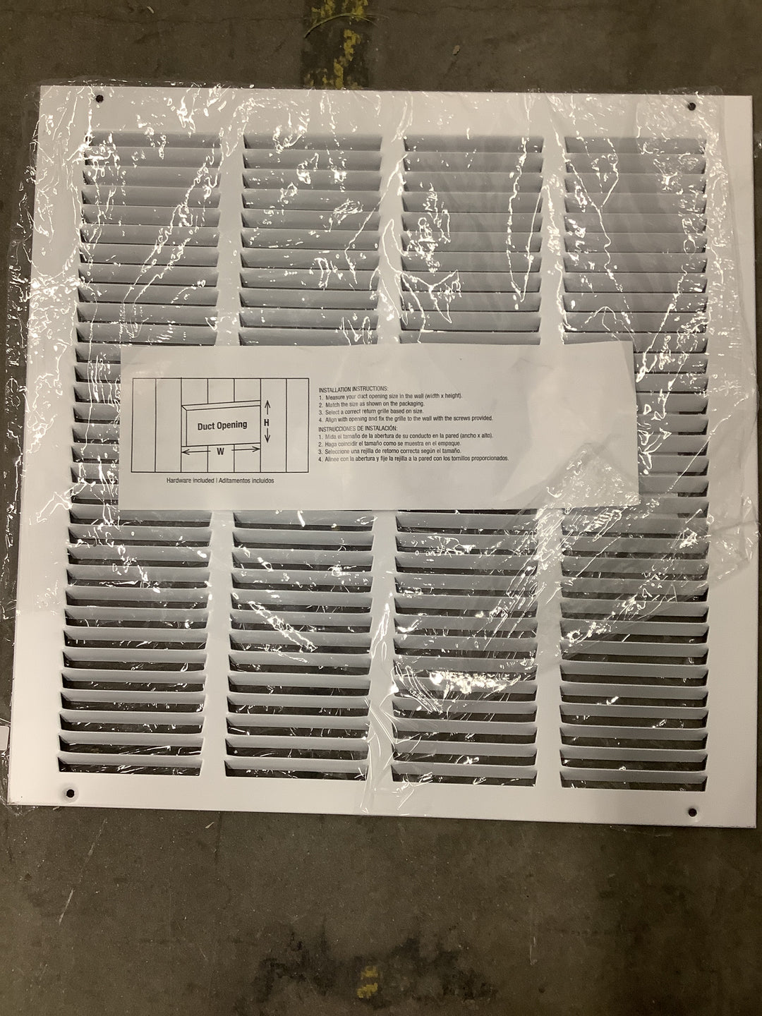 16-16 WHITE RETURN GRILLE